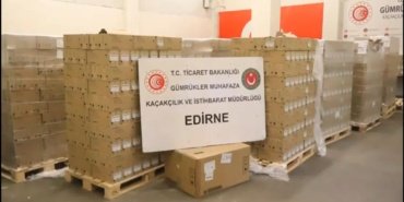 Edirne'deki sınır kapısında 79 bini aşkın kaçak tıbbi malzeme yakalandı