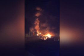 Balıkesir'in Bandırma ilçesindeki yağ üretim tesisinde alevler yükseldi