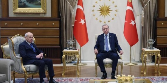 Cumhurbaşkanı Erdoğan-Bahçeli görüşmesi sona erdi