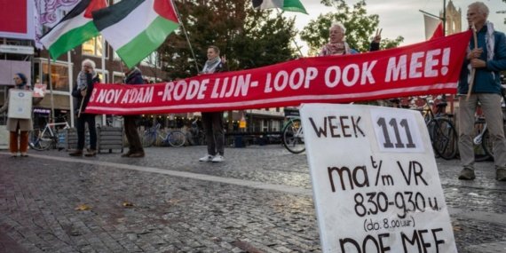Utrecht'te 111 Haftadır Filistin İçin Sessiz Direniş